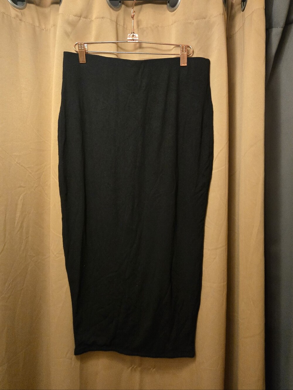Naked Wardrobe Black Midi Pencil Skirt 1x